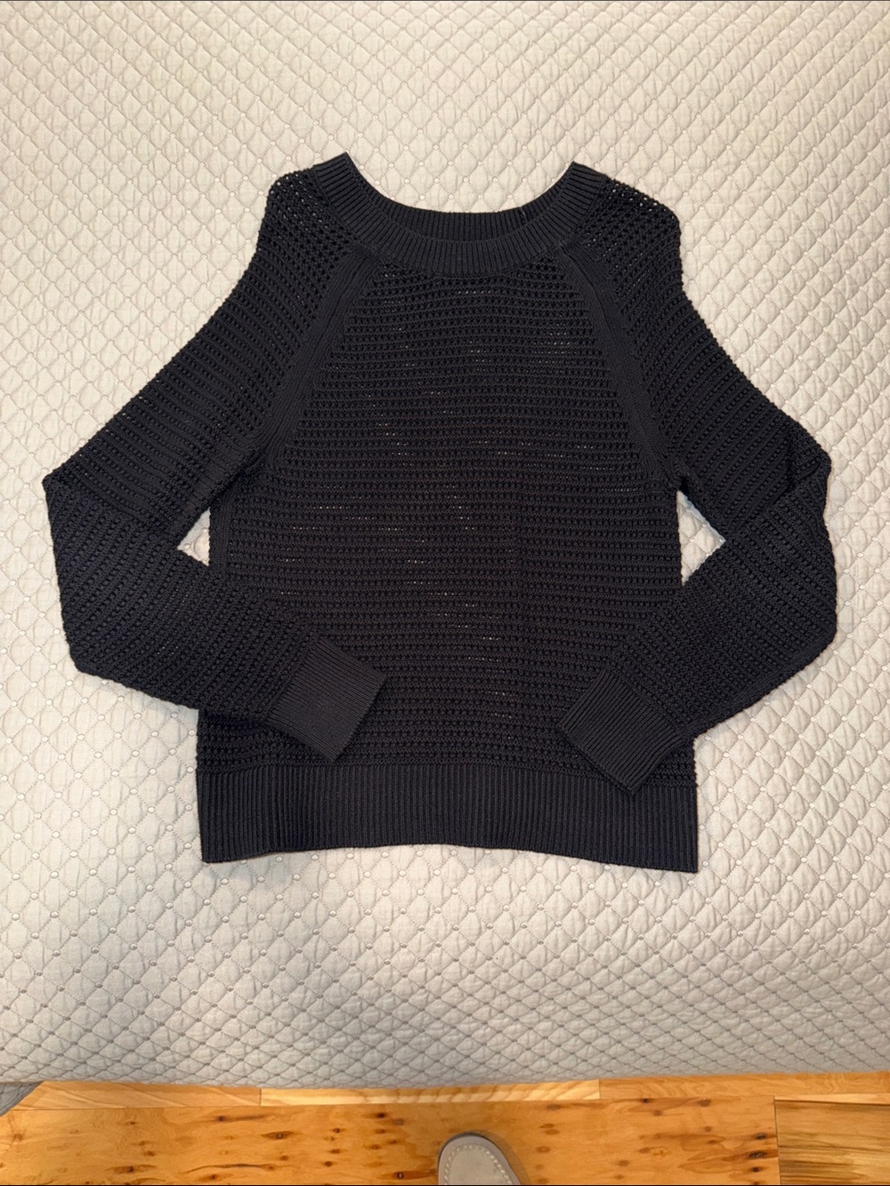 Black Cold-Shoulder Knit Sweater - Women